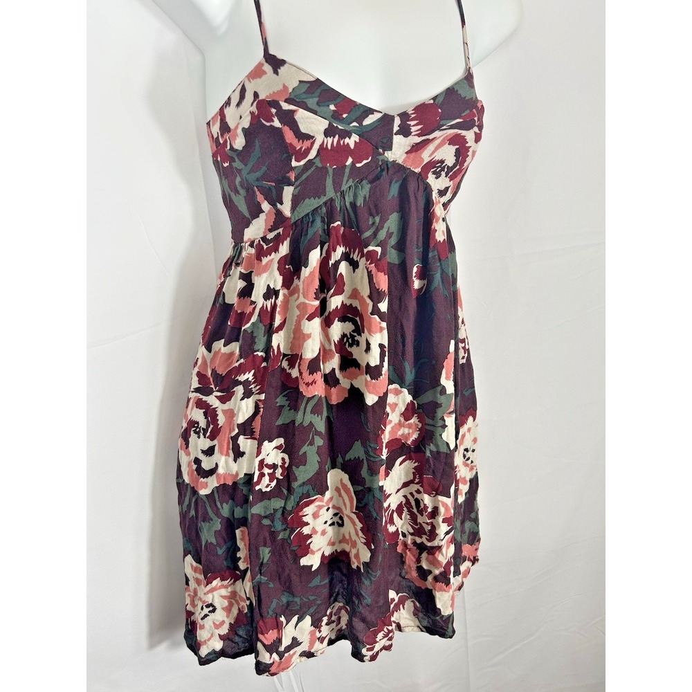 Cape Juby Y2K Babydoll Dress Empire Waist Size XS Dark Floral Romantic Fairycore